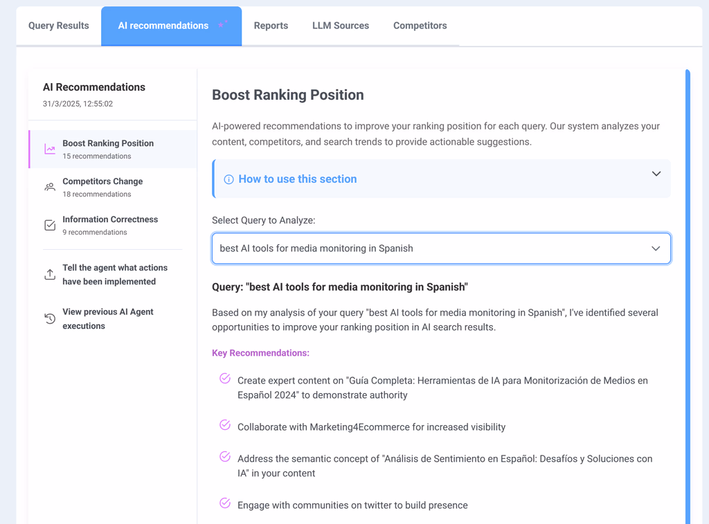 LLMO Metrics platform
