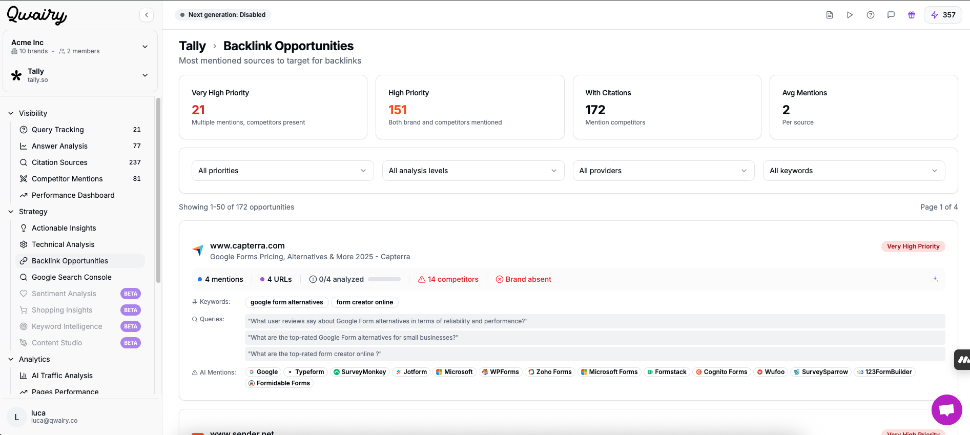 Backlink opportunities